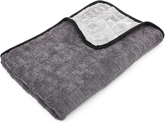 Prosop Auto LuxDetail 90x60cm – Microfibră 1300 GSM, 2 Fețe Absorbante, Uscare Rapidă