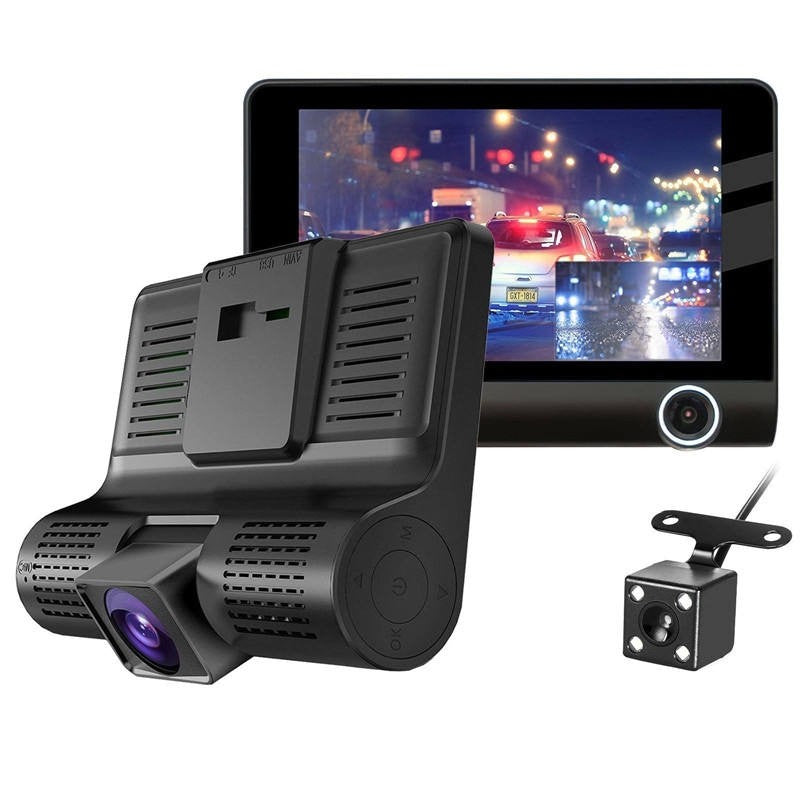 Camera Auto cu Monitor, G-Senzor, Conexiune 4G, Vedere Nocturna, 170°, Card Memorie Cadou