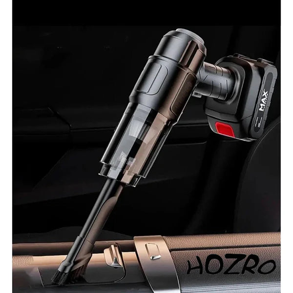 Aspirator Auto 6 in 1 Fara Fir, pentru Casa, Masina, Calculator, Birou, Putere 100W, Eficienta Mare, Functii de Aspirare, Suflare, Vidare, Filtru HEPA, Perie Detailing, Negru